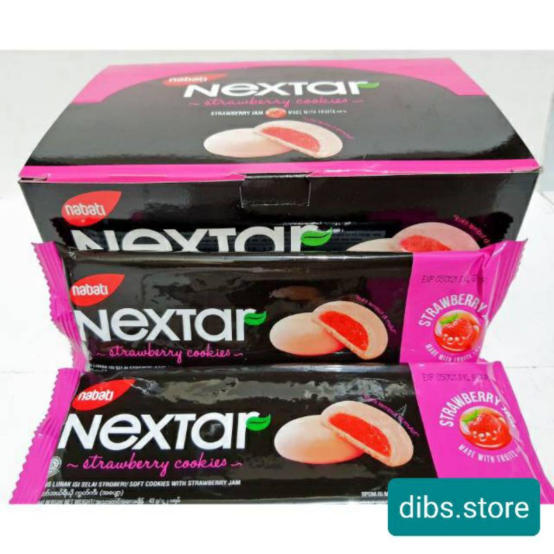 

Nextar Strawberry Cookies Box Isi 10 @42 gram