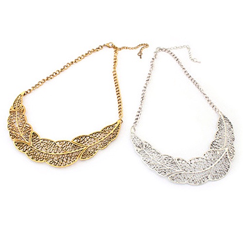 Hu Hu Hu Hu Hu Alat Bantu Pasang Kacamata♡ Kalung Rantai Liontin Daun Hollow Ala Vintage Untuk Wanitapesta Cocktailmalam