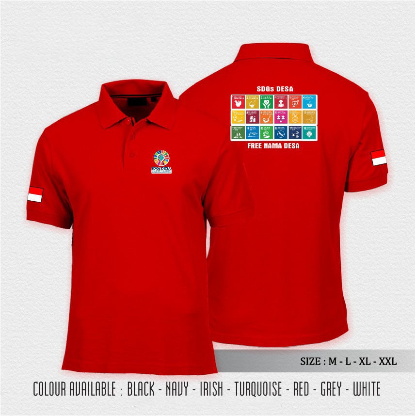 polo shirt sdgs desa / baju kerah sdgs premium