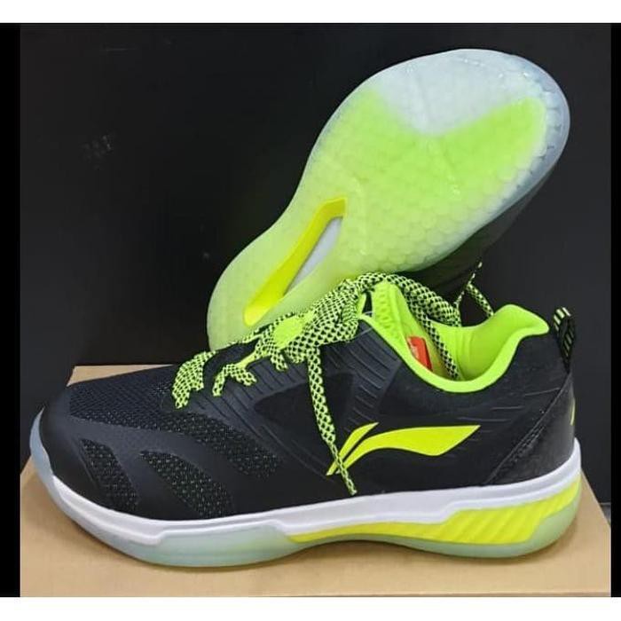 mantul habis badminton SEPATU LINING DUAL CLOUD 3 BLACK AYTP 047