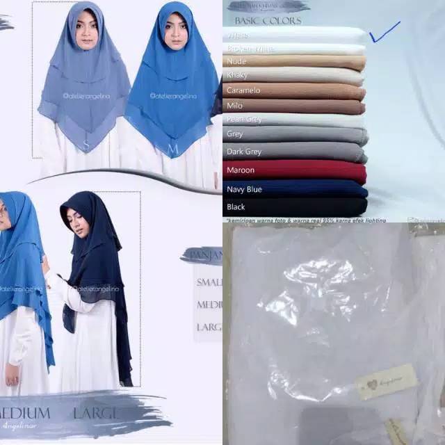 ~SALE~Khadijah khimar hardpad size S atelier angelina AA bukan fatimah khimar