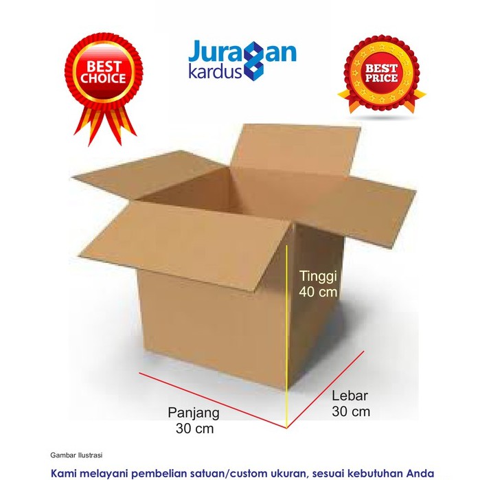 

Kardus Polos 30x30x40 cm