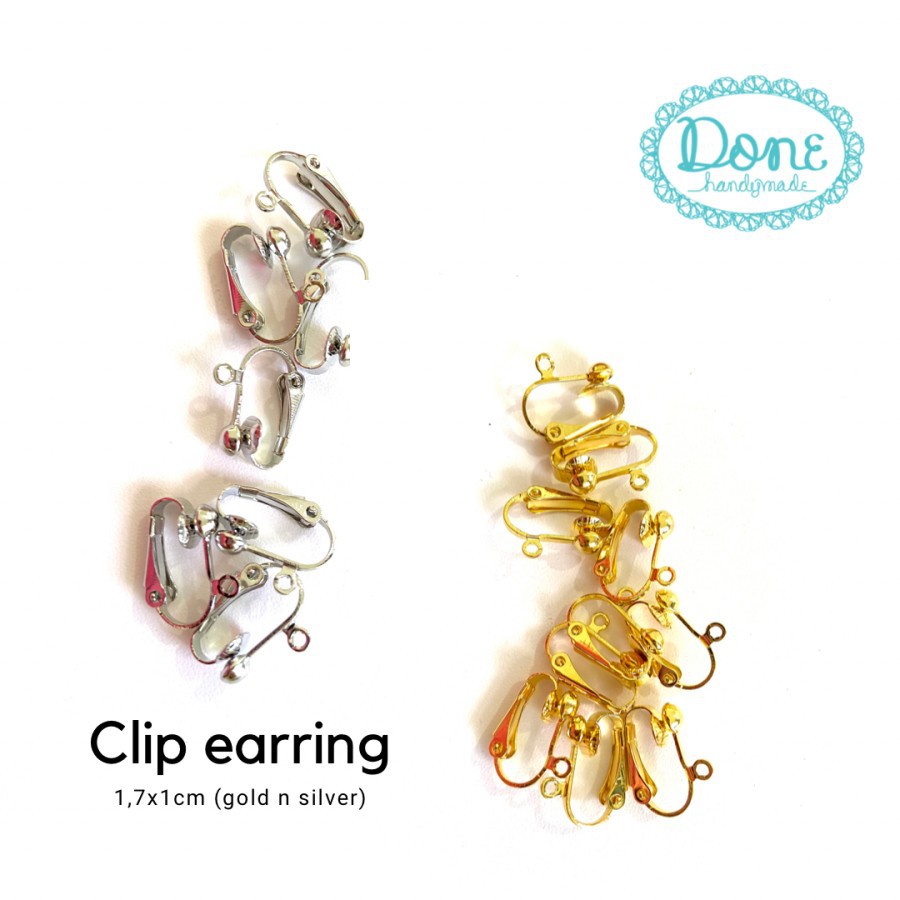 Clip earring anting klip anting jepit clip earrings