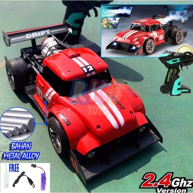 (BISA KELUAR ASAP) RKJ Mainan Anak Mobil RC Metal Racing Speed 1 : 16