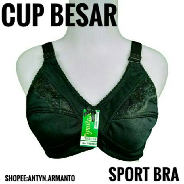 bra sport bh wanita jumbo diskon natal grosir termurah srikandi hitam