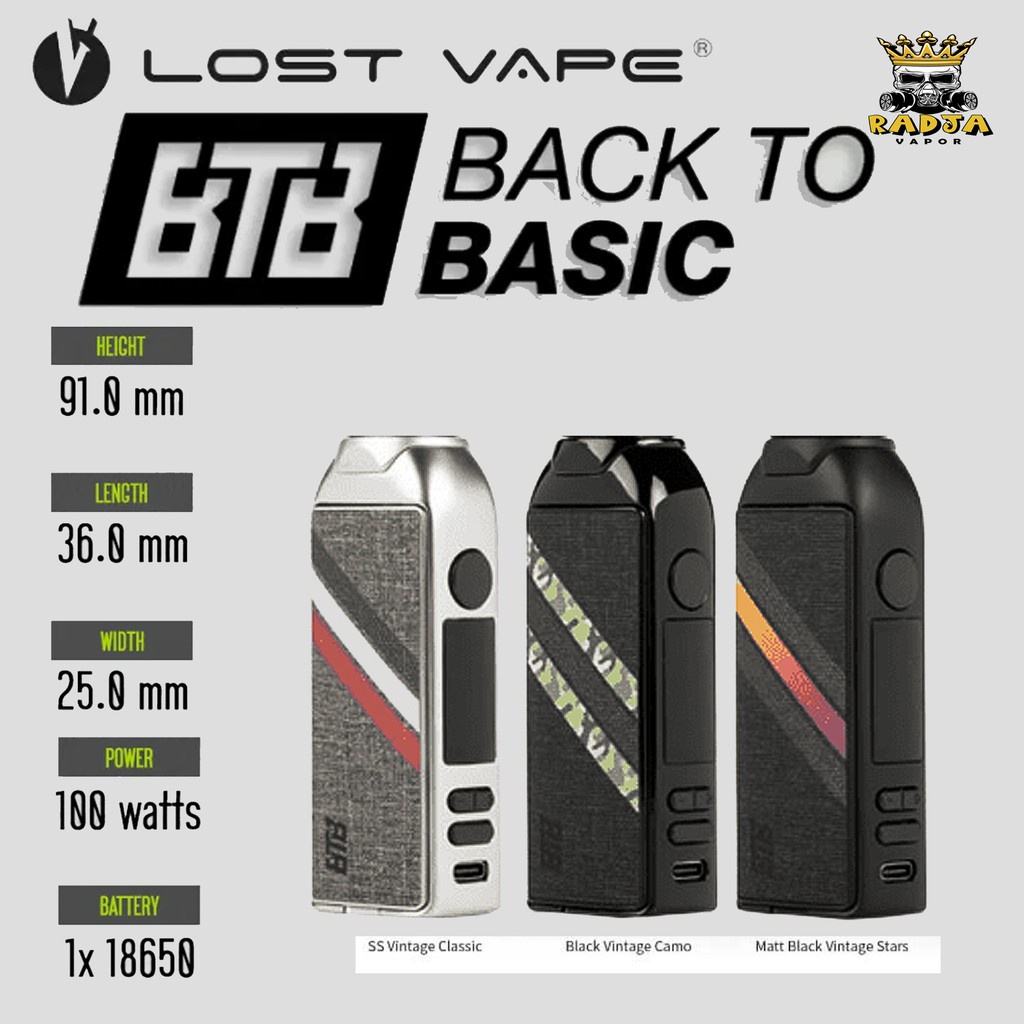 BACK TO BASIC 100W MOD BY LOST VAPE