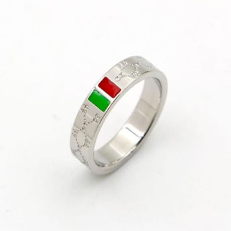 Cincin Titanium Tipis G*CCI Silver (4 mm)