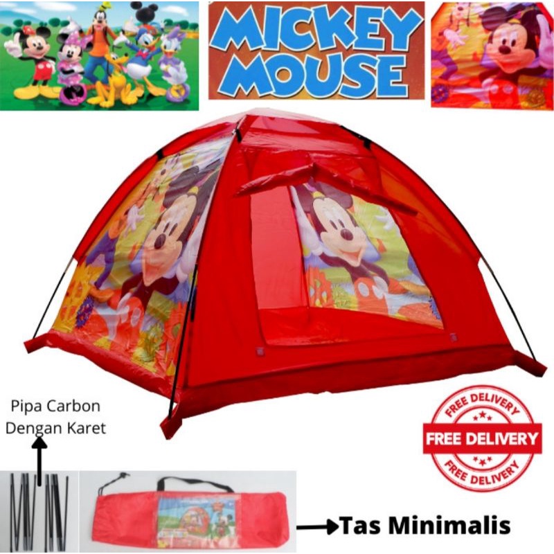 Tenda Mainan Anak Rumah Rumahan Karakter Hellokitty/Doraemon/Mickey Mouse Tenda Murah Anak