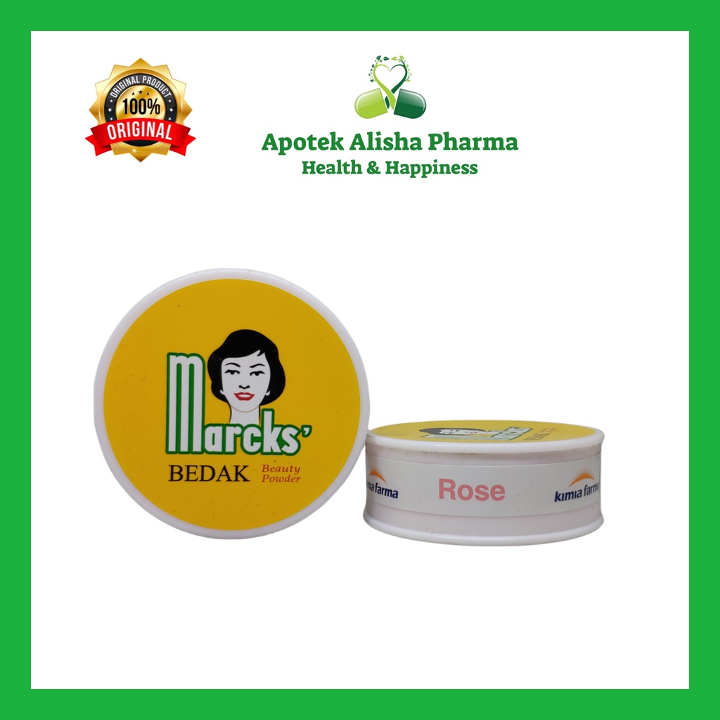 Bedak Marck Tabur 20gr - Marck Bedak Beauty Powder Cream/Rose/Putih Kimia Farma