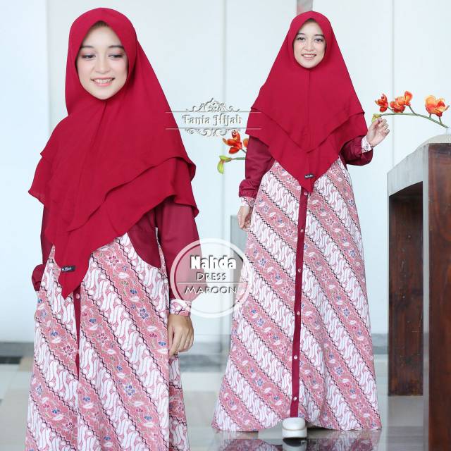 Nahda dress by Fania hijab / gamis nahda /gamis batik