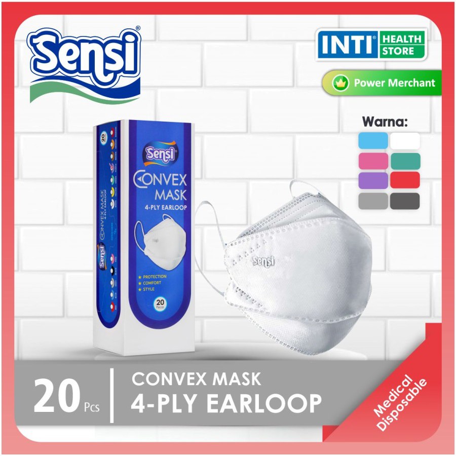 Sensi | Convex Mask 4 Ply | Masker Earloop 4 Ply | Masker Sensi