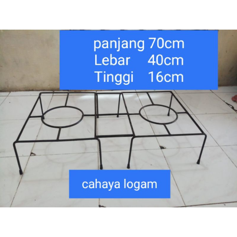 Tatakan behel/tatakan oven tangkring 2 tungku besi tebal