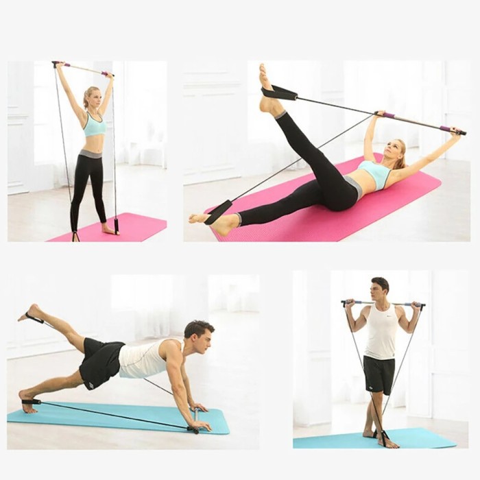 EM Alat pilates gym yoga alat fitness olahraga stick