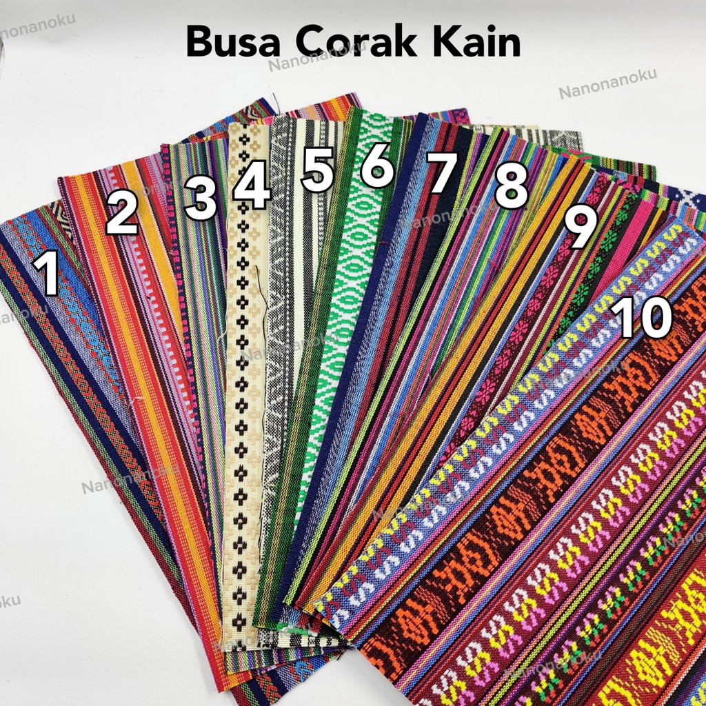 Busa Corak Kain Kerajinan Tangan 20x30cm Craft DIY