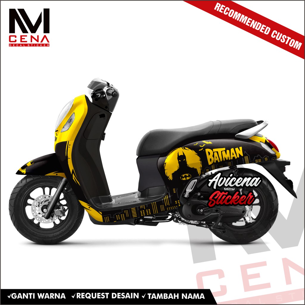 Sticker Striping Decal Scoopy Prestige New 2021 Decal Sticker New Scoopy Prestige 2021 Full Batman