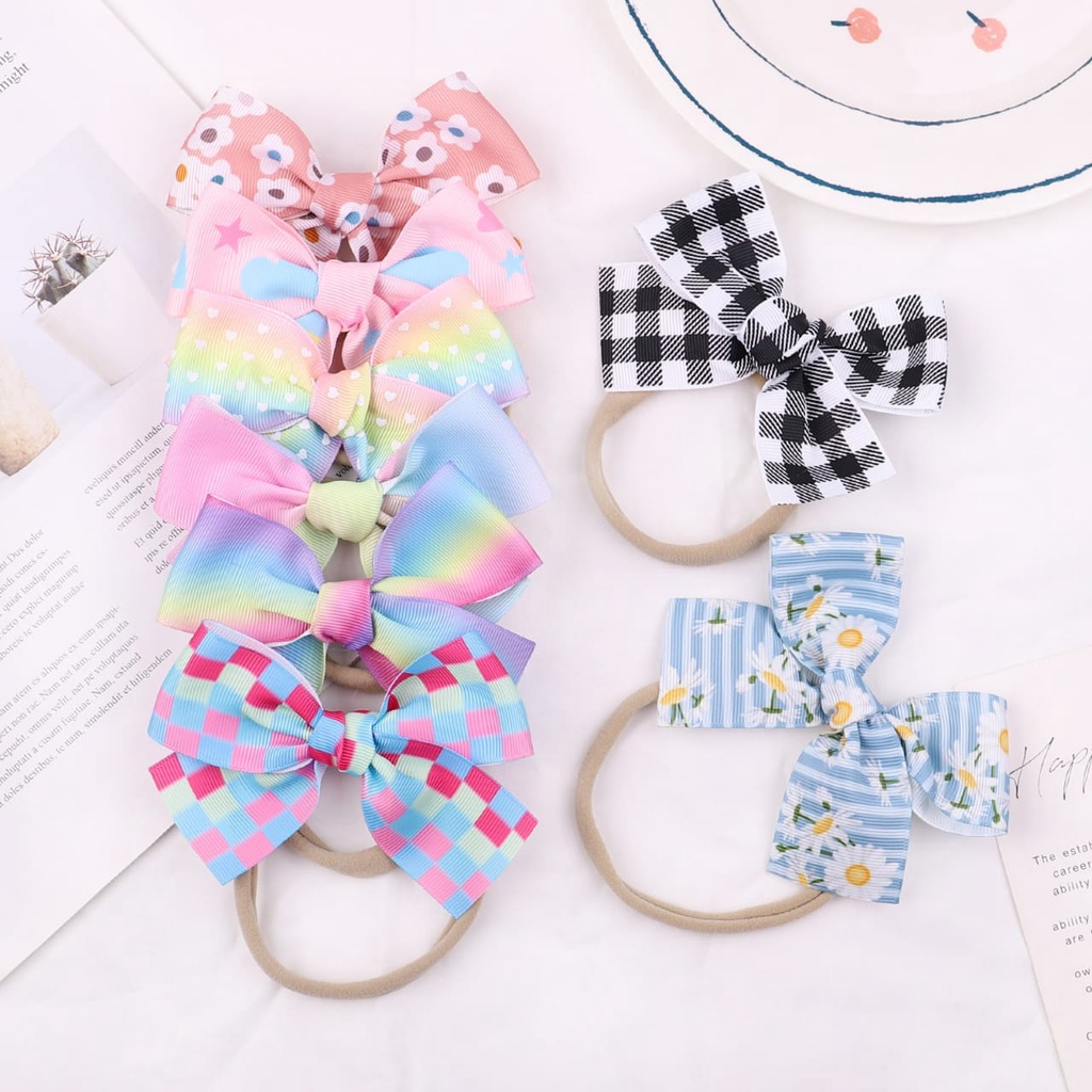 (Pimenova) Bandana bayi pita katun  bando bayi nylon