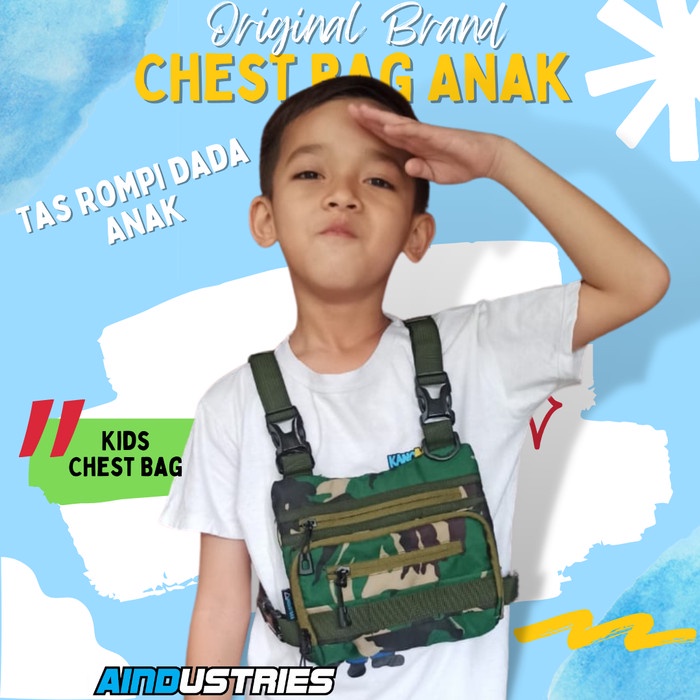 tas sekolah anak Tactical Bag Anak Tas Army Model ABRI TNI Depan Dada - Loreng(T2R6) ORIGINAL Tas ra