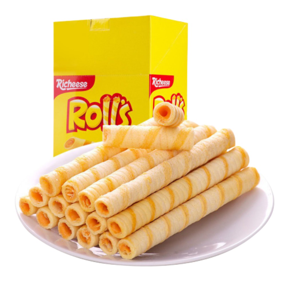 Nabati Rolls Cheese / Keju Wafer Stick isi 20 pcs @ 6 gr - (HARGA 1 BOX)