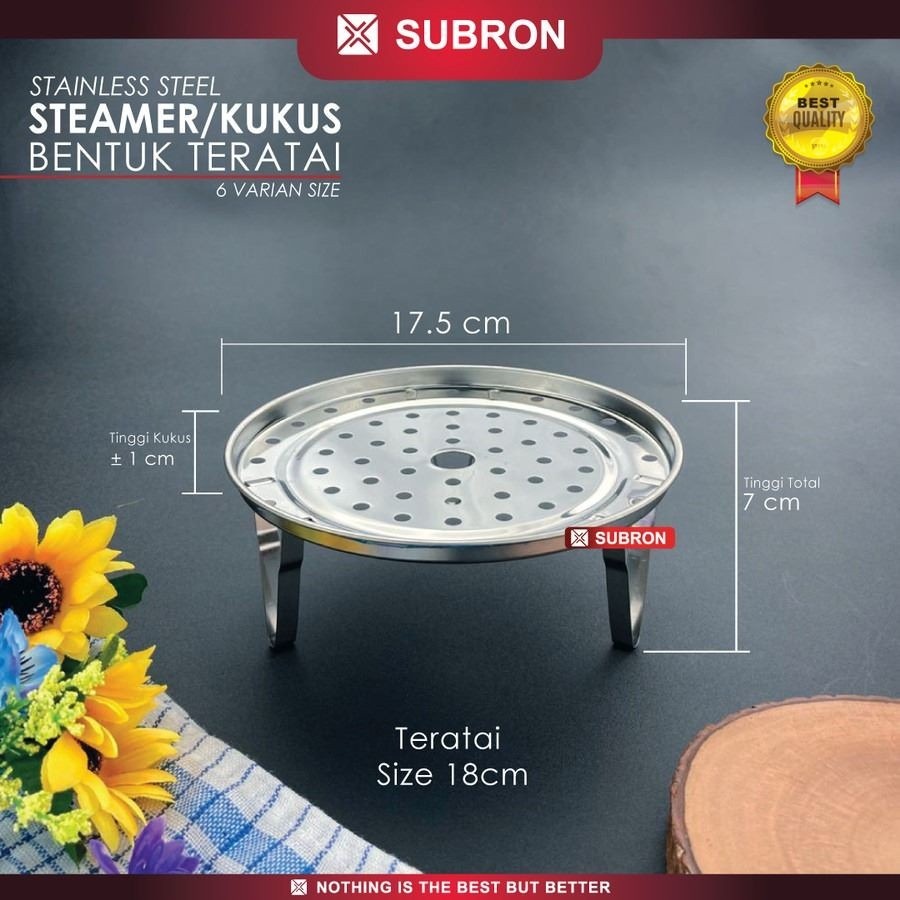 Subron Steamer Alas Kukus Teratai 18 cm Tatakan Panci Stainless