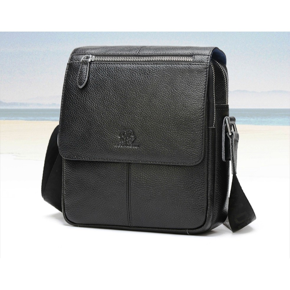 Bison Denim-Tas Selempang Kulit Sapi Asli (BISON N2532-1B)
