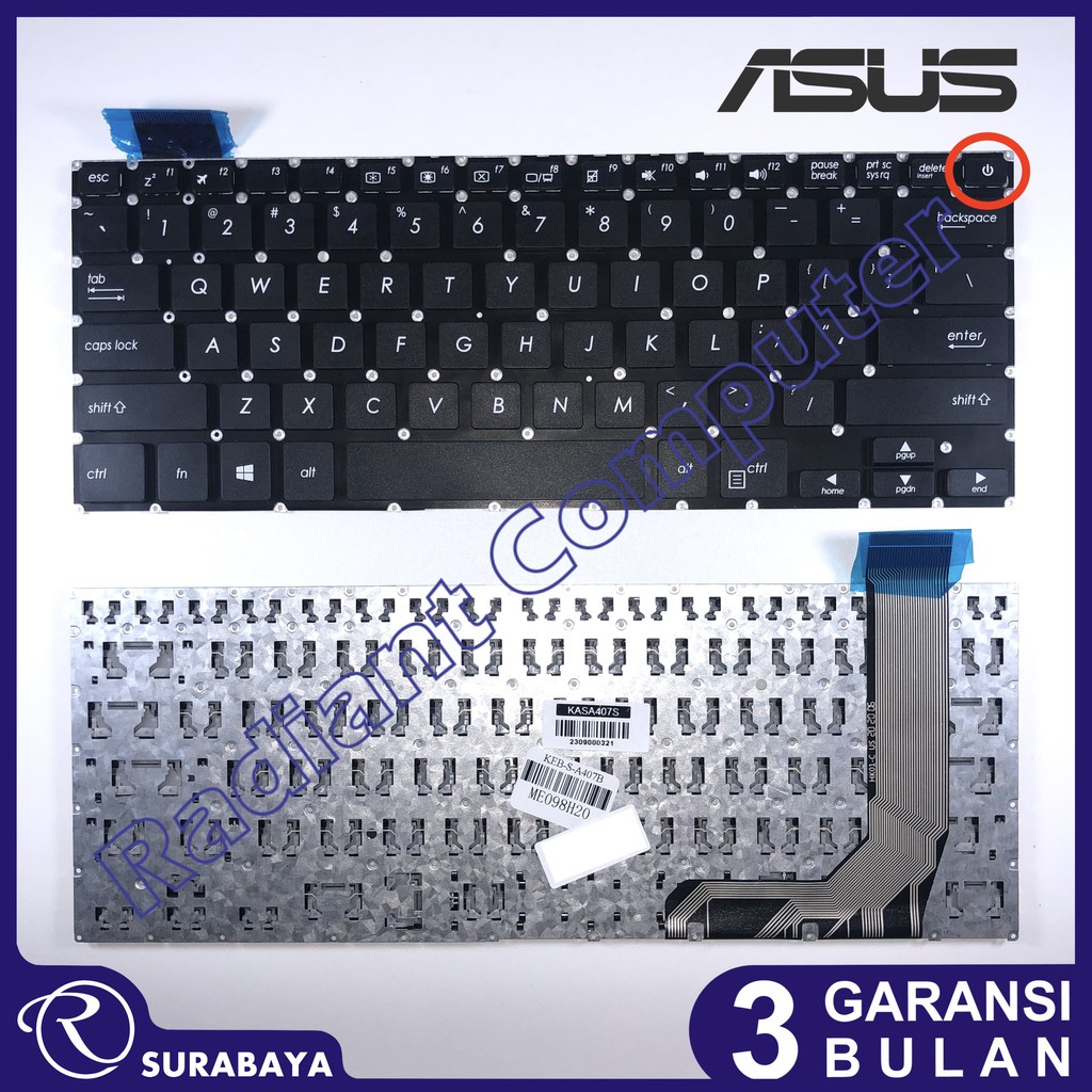 Keyboard Asus A407 A407M A407MA A407U A407UA A407UB A407UBR BLACK