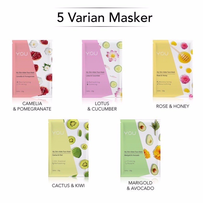 `ღ´ PHINKL `ღ´ Y.O.U my skin mattee face mask masker wajah original sheet masker