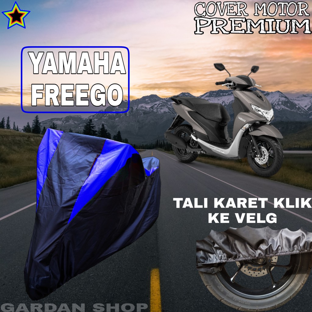 Sarung Motor YAMAHA FREEGO Hitam BIRU Body Cover Yamaha PREMIUM