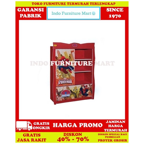 Lemari Pakaian Minimalis Baju Anak Kea Panel Spiderman