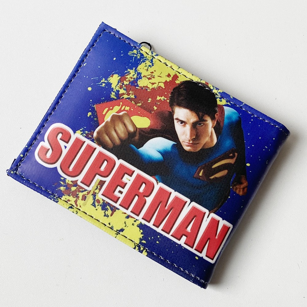 SHOPEE 6.6 SUPER SALE!! Dompet Anak Karakter Supermen Bahan Kulit Sintetis S2021 Dompet Anak Laki Laki Terbaru BONUS BOX