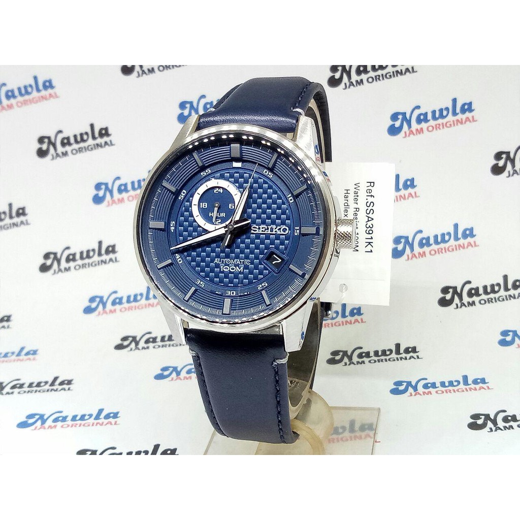 Seiko Automatic SSA391K1 Blue Dial Leather - Jam Tangan Pria SSA391