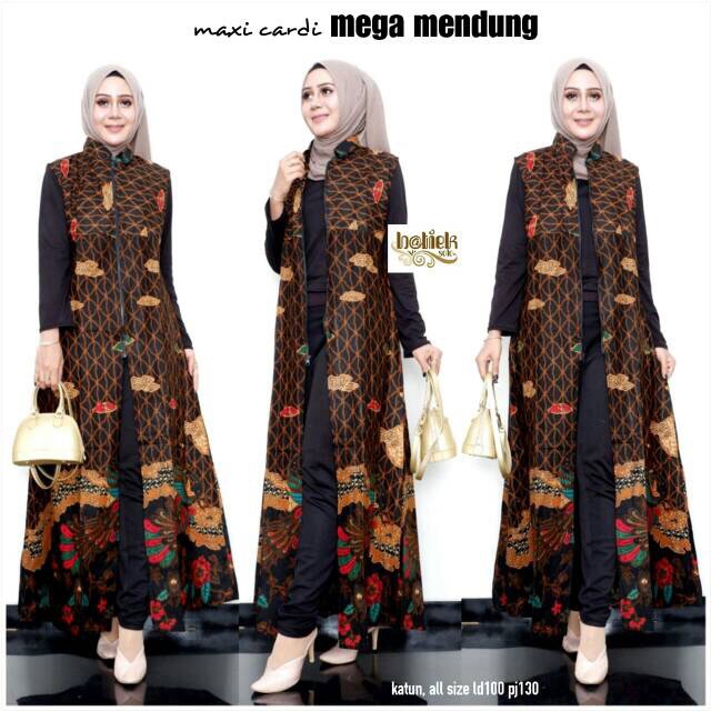 Maxi Cardi Mega Mendung Outer Longvest Batik Cardigan