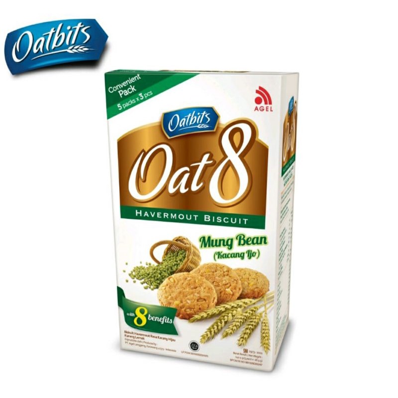 

oatbits oat 8 kacang hijau / almond 142 gram (5x28,5 gram)