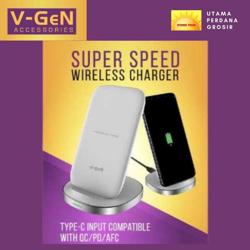 V-GEN Wireless Charger V-GeN VCW1-01 Fast Charging QC PD Type C Input VGEN