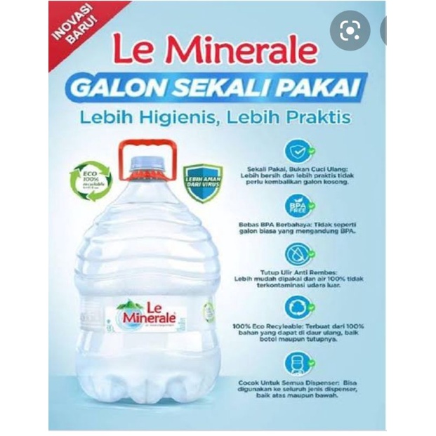 

LE MINERALE GALON 15 LITER