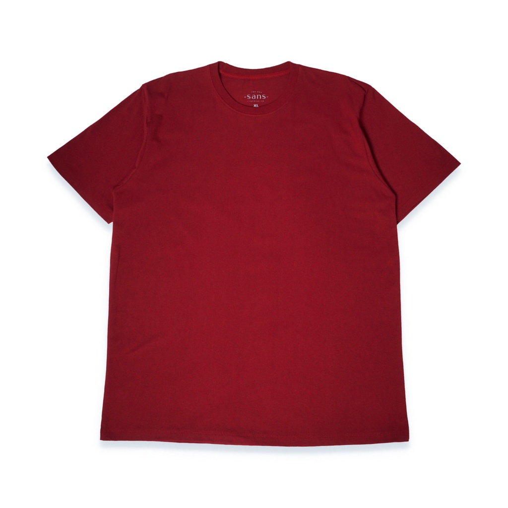 SANVANINA Kaos Polos Lengan Pendek Marun | Basic T-Shirt Maroon T-01D