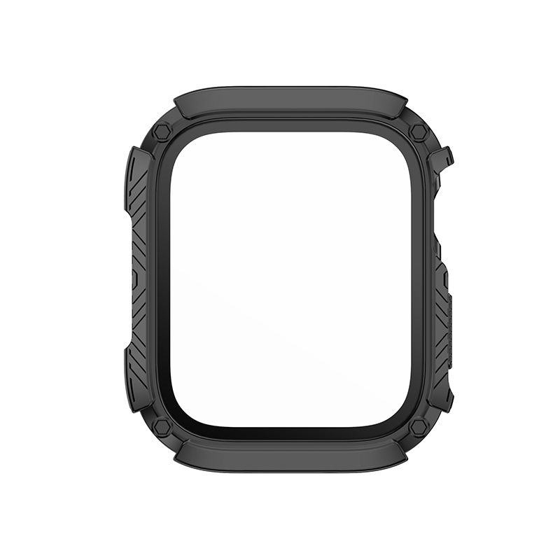 Casing Armor Keras Silikon Untuk Apple Watch Series7 SE 6 5 4 3 2 1 41MM 45MM 40MM 44MM 42MM 38MM Frame Pelindung Bumper Cover Untuk iWatch Case