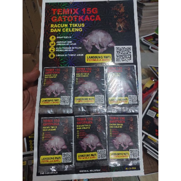 TEMIK RACUN TIKUS GATOTKACA AMPUH MATI KERING RENTENG ISI 24 PCS