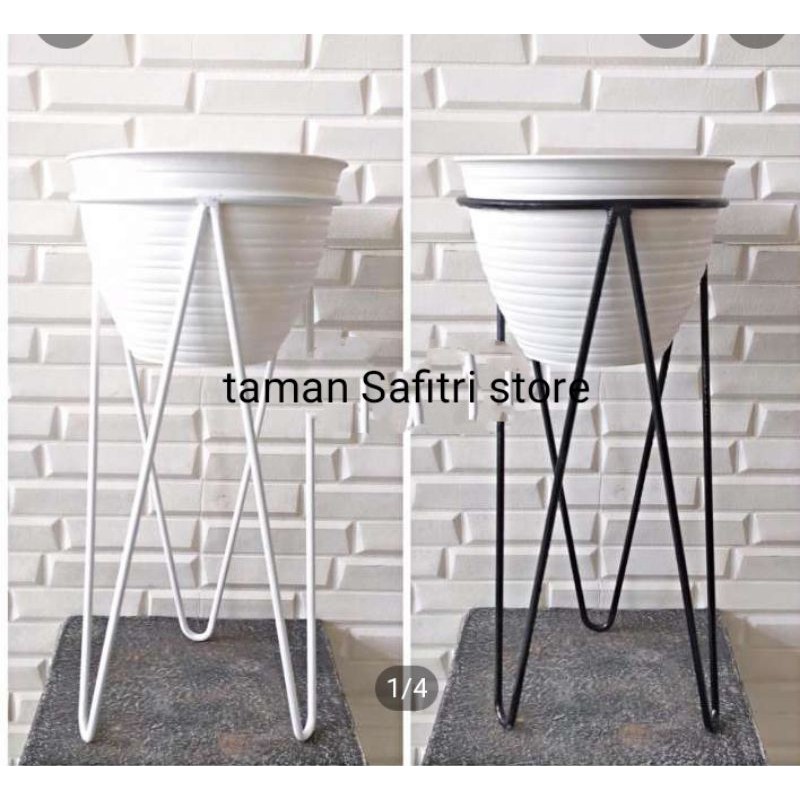 dudukan pot besi/standing pot bunga dan tanaman