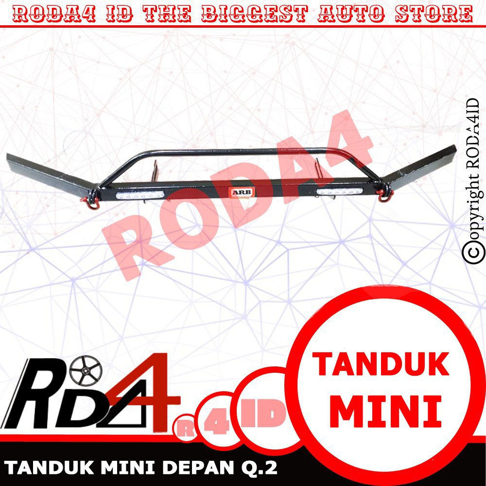 Tanduk Bumper Mini Depan Besi Mobil Universal Q2 With DRL