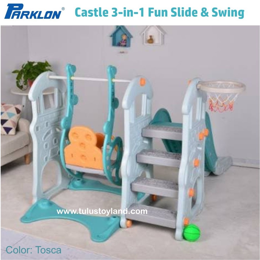 Perosotan Parklon 3in1 Fun Slide n Swing 3 in 1 Multi Combination Perosotan Ayunan Anak