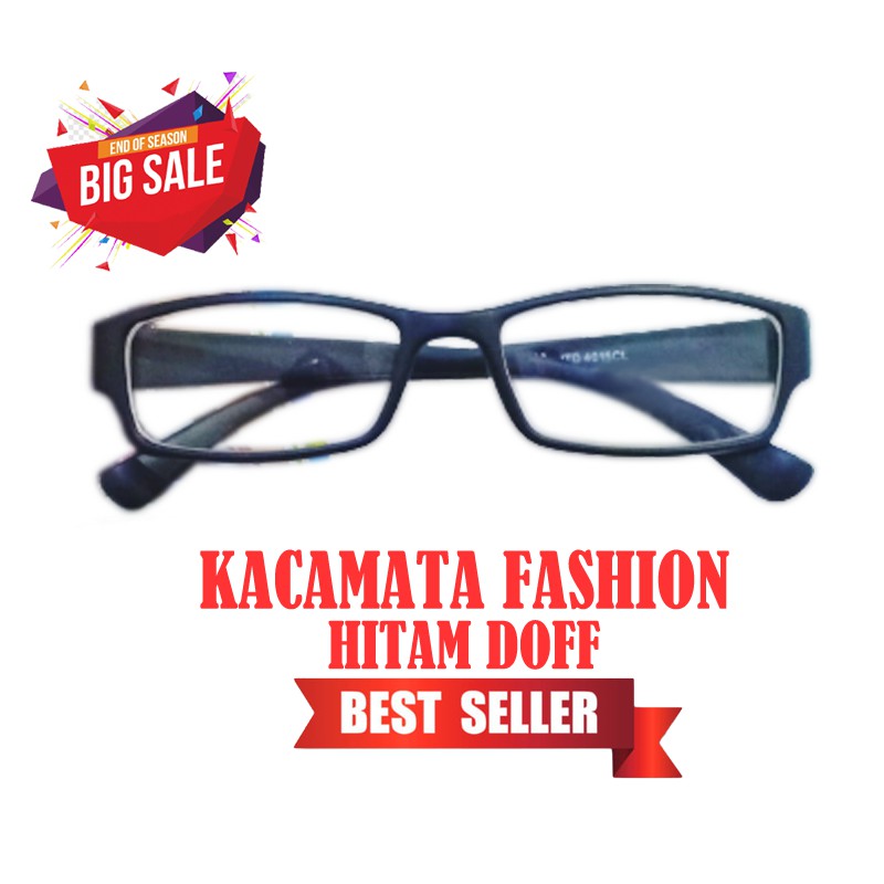 Kacamata Transparan Bentuk Persegi Panjang Gaya Korea Retro Wanita Pria Eye Glasses Fashion Unisex