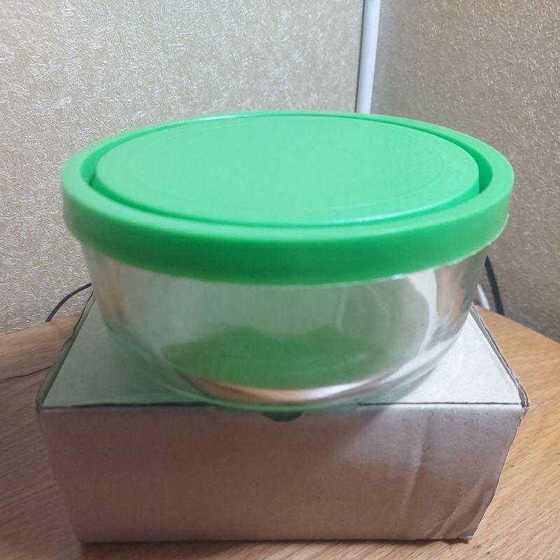 Mangkuk Tutup Kedaung GNO 14,5CM / Mangkok Kaca Tebal Tutup Karet 700ML