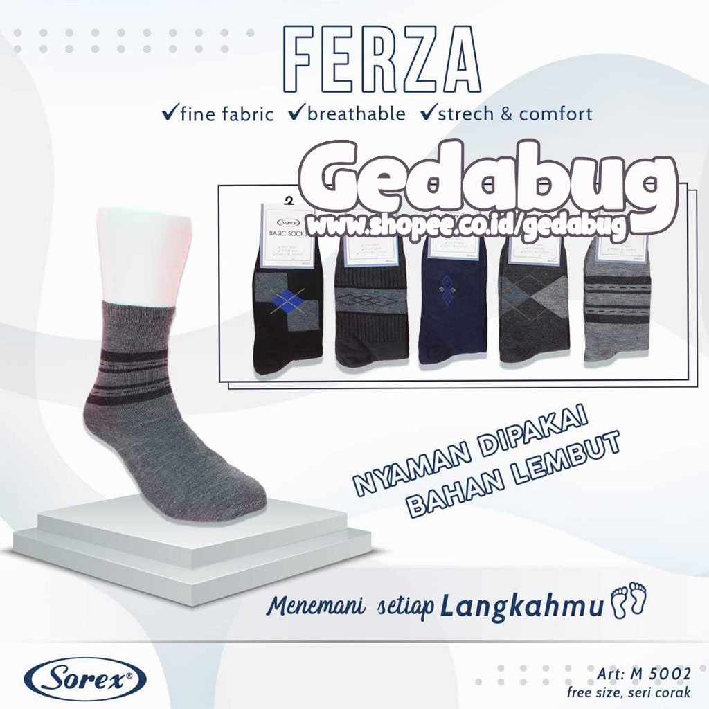 Kaos Kaki Pria - Sorex - M5002 - kantor kerja casual M 5002 | Gedabug