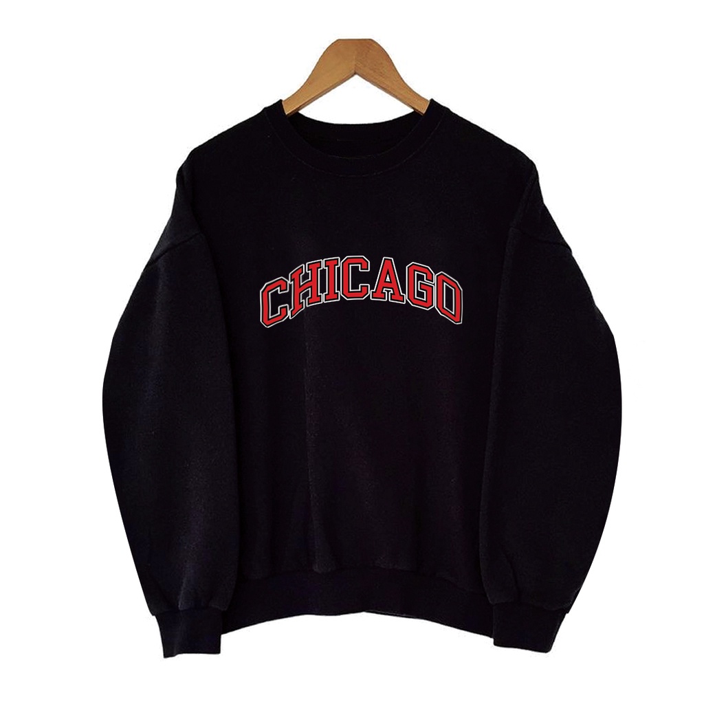 SWEATER THRIFT CREWNECK OVERSIZE | SWEATER OVERSIZE | TANGAN BALON | OVERSIZE SWEATER-CHICAGO LD128 P70