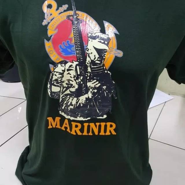Kaos marinir -kaos tentara-kaos pria-kaos dalaman