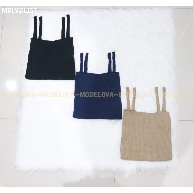 MDLV ~ BG TANKTOP 2LIST RAJUT // BAJU RAJUT // TANKTOP RAJUT // FASHION WANITA