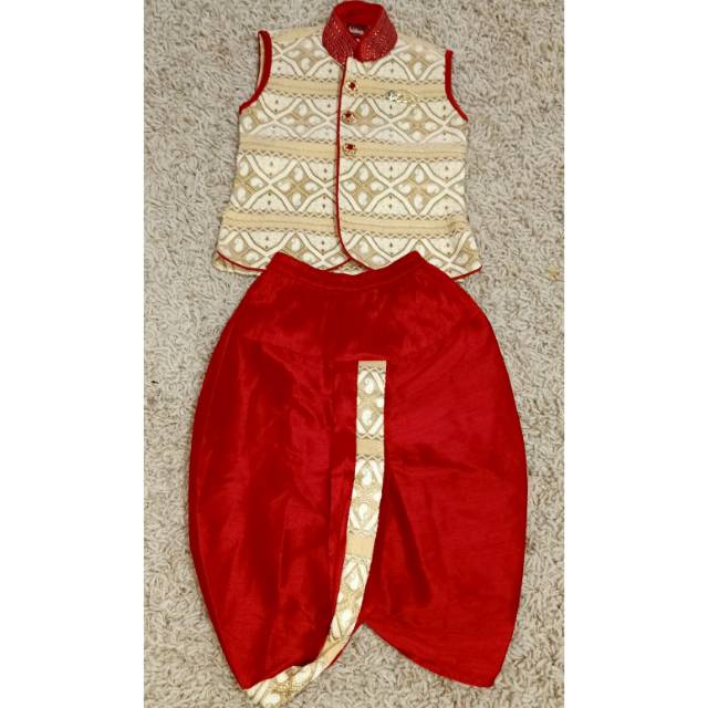 Kurta baju India anak lelaki model perang ori India