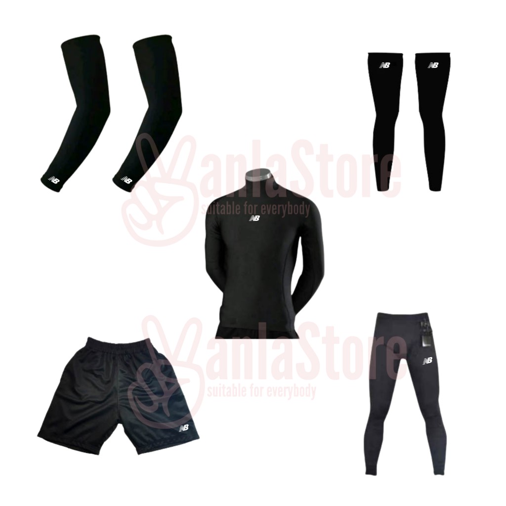 Baju Olahraga Murah Paket Manset Baju Baselayer Manset Celana Legging Manset Tangan Olahraga Manset Kaki Arm sleeve Celana Pendek Sport Pria Wanita