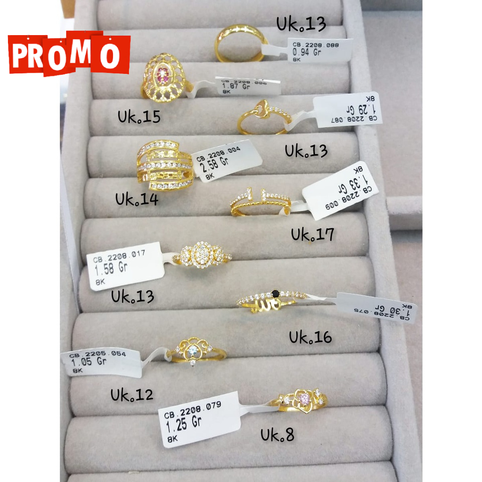 Cincin fashion wanita dewasa promo kadar 375/8karat