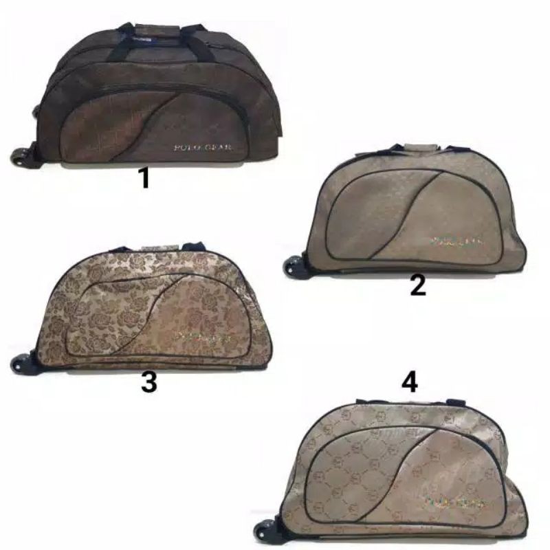 Tas Troli Pakaian Polo Gear Bermotif